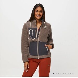 NWT FIGS On Shift Sherpa Fleece Jacket